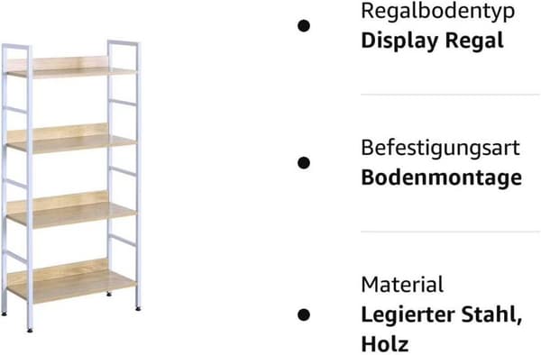 Rootz Modern High Hylde Bogreol - Displayhylde - Opbevaringsenhed - Holdbart og attraktivt design - Nem vedligeholdelse - Stabil og robust - 60 cm x 2
