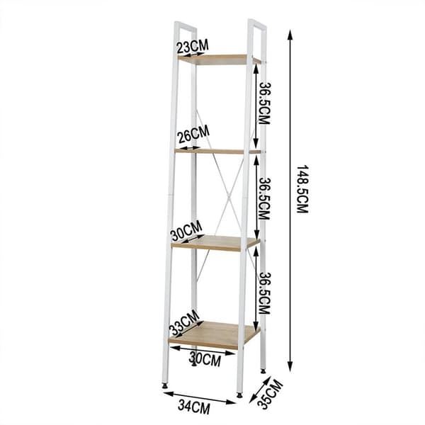 Rootz stående hylde - Opbevaringsstativ - Displayenhed - Holdbar metal- og trækonstruktion - Nem montering - Pladsbesparende design - 34 cm x 35 cm x