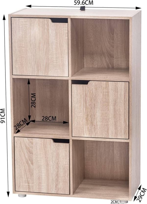 Rootz multifunktionel reol - Opbevaringsorganisering - Displayhylde - Holdbar og vandafvisende - Pladsbesparende - Nem montering - 29 cm x 91 cm x 59,