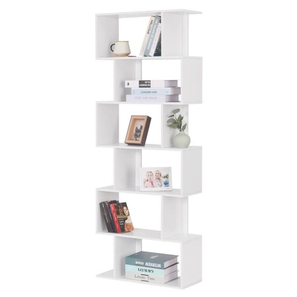 Rootz Modern White Bokhylla - Förvaringshylla - Kuborganisatör - Hållbar & vattentålig - Utrymmesbesparande & mångsidig - 60cm x 160cm x 23,5cm
