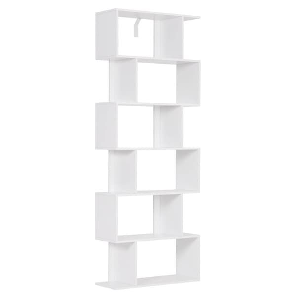 Rootz Modern White Bokhylla - Förvaringshylla - Kuborganisatör - Hållbar & vattentålig - Utrymmesbesparande & mångsidig - 60cm x 160cm x 23,5cm