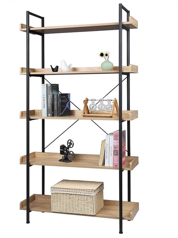 Rootz moderni seisova hylly - Säilytysteline - Näyttöyksikkö - Kestävä ja helppo huoltaa - Monipuolinen käyttö - Yksinkertainen kokoaminen - 91 cm x 2