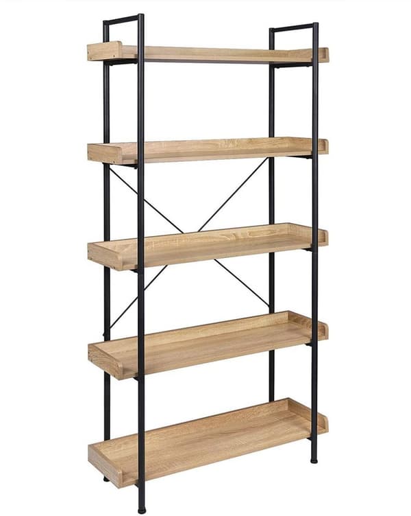 Rootz moderni seisova hylly - Säilytysteline - Näyttöyksikkö - Kestävä ja helppo huoltaa - Monipuolinen käyttö - Yksinkertainen kokoaminen - 91 cm x 2