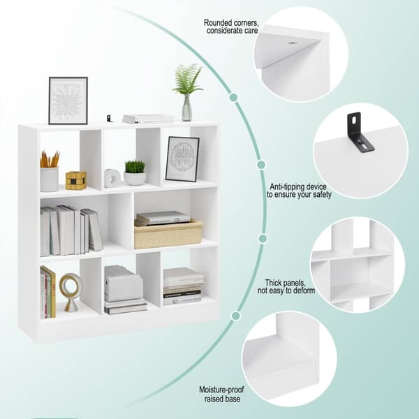 Rootz White Multi-Layer reol - Opbevaringsorganisering - Displayhylde - Holdbar og vandafvisende - Rummelig og sikker - Alsidigt design - 97,5 cm x 10