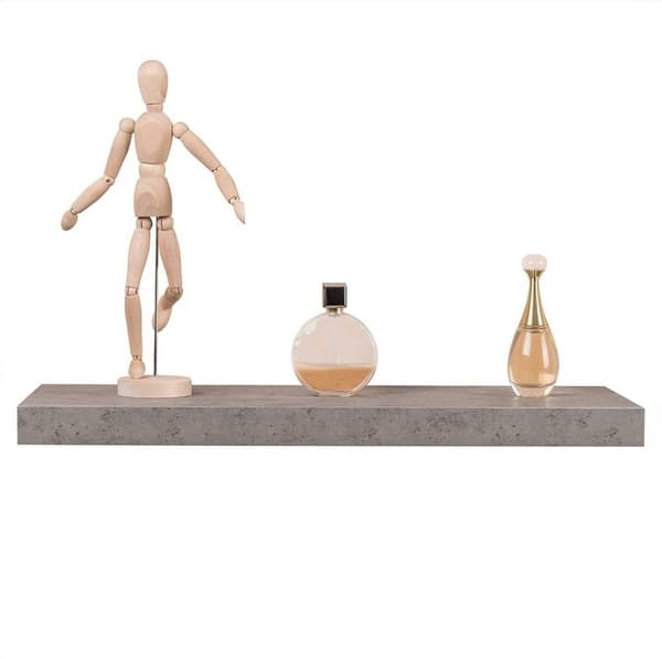 Rootz Set med 4 vägghyllor - Bokhyllor - Displayhyllor - Fuktbeständig - Mångsidig och snygg - Enkel installation - 60 cm x 22,9 cm x 3,8 cm per hylla