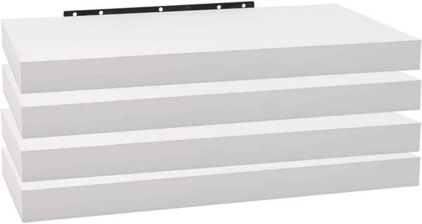 Rootz 4 seinähyllyn setti - Ripustettavat hyllyt - Kelluvat hyllyt - Kosteutta hylkivä - Helppo asennus - Tyylikäs ja monipuolinen - 70 cm x 22,9 cm x