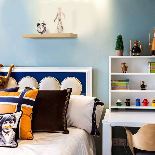 Rootz Sæt med 4 væghylder - Bogreoler - Displayhylder - Fugtbestandig - Holdbar - Nem installation - MDF træ, gul eg PVC finer - Flere størrelser