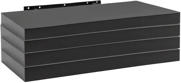 Rootz Sæt med 4 væghylder - Hængende hylder - Flydende hylder - Fugtbestandig - Nem at samle - Stilfuldt design - MDF træ - 50 cm x 22,9 cm x 3,8 cm