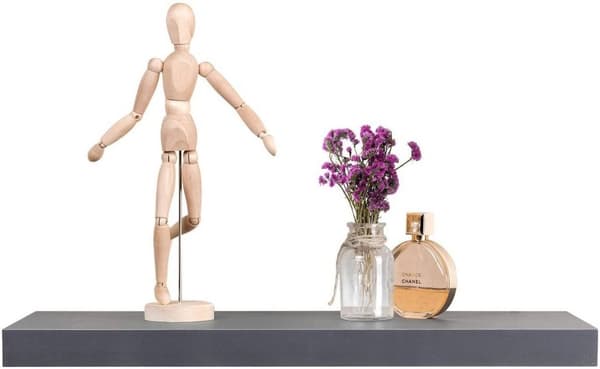Rootz Set med 4 vägghyllor - Flytande hyllor - Displaykanter - Fuktbeständig - Enkel installation - Mångsidig användning - 60 cm x 22,9 cm x 3,8 cm
