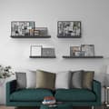 Miniatyrbild 2 av 9: Rootz Set med 4 vägghyllor - Flytande hyllor - Displaykanter - Fuktbeständig - Enkel installation - Mångsidig användning - 60 cm x 22,9 cm x 3,8 cm