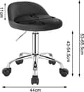 Miniatyrbillede 3 af 9: Rootz Velvet kontorstol - Justerbar skrivebordsstol - Drejeligt sæde - Ergonomisk design - 360-graders mobilitet - Højde 53cm-65,5cm - Sæde 30cm x 30c