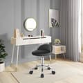 Miniatyrbillede 2 af 9: Rootz Velvet kontorstol - Justerbar skrivebordsstol - Drejeligt sæde - Ergonomisk design - 360-graders mobilitet - Højde 53cm-65,5cm - Sæde 30cm x 30c