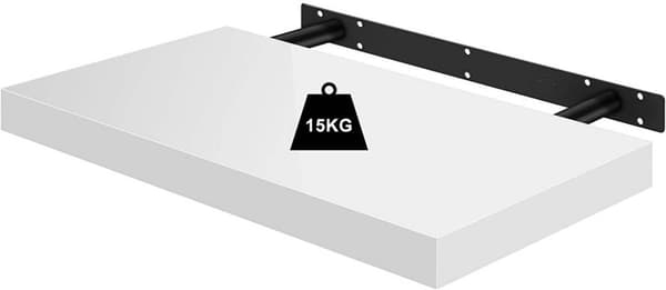 Rootz 3 seinähyllyn setti - Esittelyhyllyt - Säilytystelineet - Kestävä MDF- ja PVC-viilu - Monipuolinen ja tyylikäs - Helppo asennus - Useita pituuks