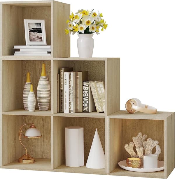 Rootz Modern White Reol - Stilfuld bogreol - Opbevaringsorganisering - Fleksibel konfiguration - Overlegen holdbarhed - Forbedret stabilitet - 90 cm x