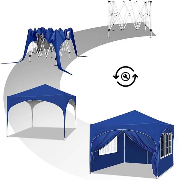 Rootz Ultimate Outdoor Gazebo - Vejrbestandig pavillon - Familietelt - Stærk stålkonstruktion - UV-beskyttelse - Nem opsætning - 3x3m