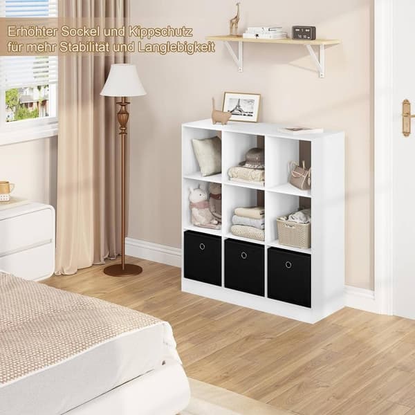 Rootz Modern Cube Hylde - Reol - Opbevaringsorganisering - Rigelig plads - Holdbar og stabil - Fugtsikker - 80 cm x 86,5 cm x 30 cm