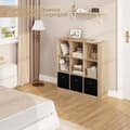 Miniatyrbillede 8 af 8: Rootz Modern Cube Hylde - Bogreol - Opbevaringsorganisering - Rigelig plads - Holdbar og vandafvisende - Sikker og stabil - 80 cm x 86,5 cm x 30 cm