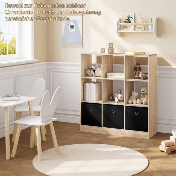 Rootz Modern Cube Hylde - Bogreol - Opbevaringsorganisering - Rigelig plads - Holdbar og vandafvisende - Sikker og stabil - 80 cm x 86,5 cm x 30 cm