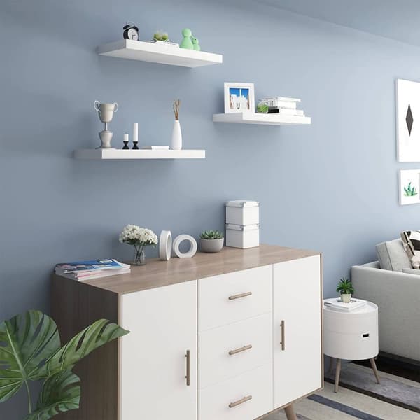 Rootz Sæt med 4 væghylder - Displayhylder - Opbevaringshylder - Holdbar MDF-konstruktion - Alsidig og nem installation - Flere længder x 22,9 cm x 3,8