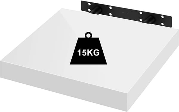 Rootz sæt med 4 væghylder - Displayhylder - Opbevaringsreoler - Holdbar MDF & PVC finer - Alsidig og nem installation - Tilpasselige størrelser op til