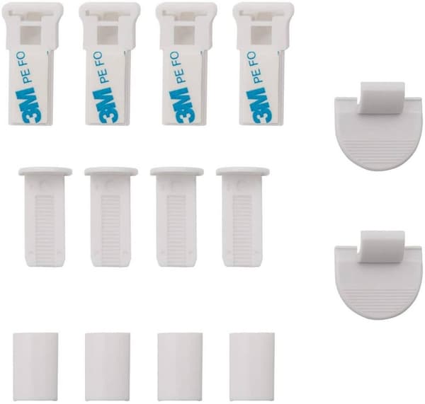 Rootz sæt med 4 væghylder - Displayhylder - Opbevaringsreoler - Holdbar MDF & PVC finer - Alsidig og nem installation - Understøtter op til 15 kg - Fl