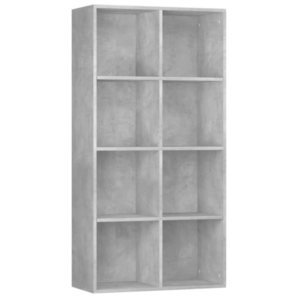 vidaXL bogreol/skænk 66x30x130 cm konstrueret træ Betongrå -  Bogskabe & reoler