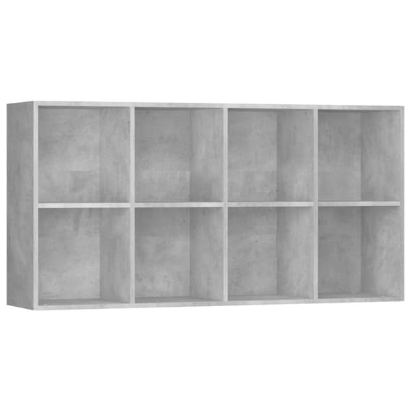vidaXL bogreol/skænk 66x30x130 cm konstrueret træ Betongrå -  Bogskabe & reoler