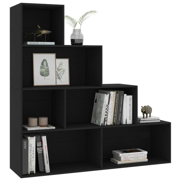 vidaXL bogreol/rumdeler 155x24x160 cm konstrueret træ sort - Bogskabe & reoler