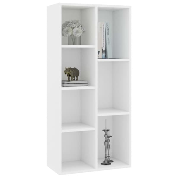 vidaXL bogreol 50x25x106 cm konstrueret træ hvid - Bogskabe & reoler