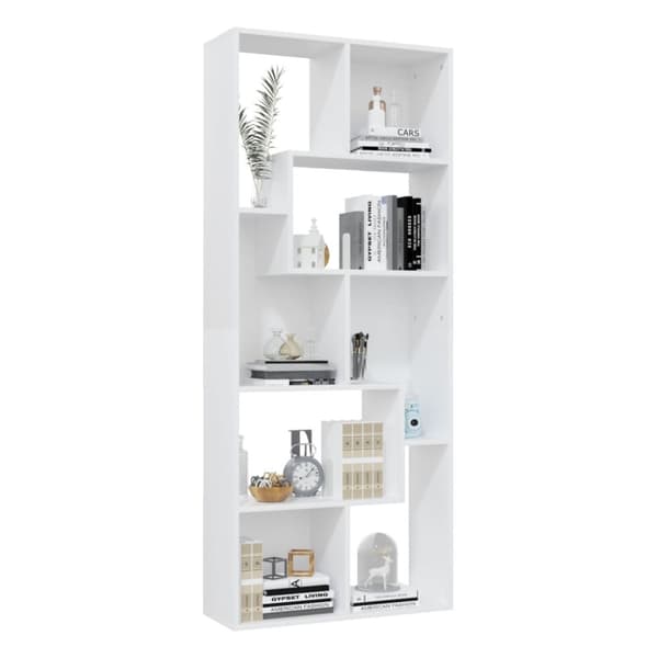 vidaXL bogreol 67x24x161 cm konstrueret træ hvid - Bogskabe & reoler