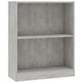 Pikkukuva 3 / 7: vidaXL Kirjahylly betoninharmaa 60x24x76 cm tekninen puu -  Kirjahyllyt