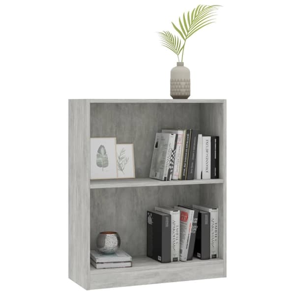 vidaXL Kirjahylly betoninharmaa 60x24x76 cm tekninen puu -  Kirjahyllyt