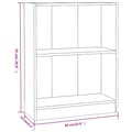 Pikkukuva 7 / 7: vidaXL Kirjahylly betoninharmaa 60x24x76 cm tekninen puu -  Kirjahyllyt