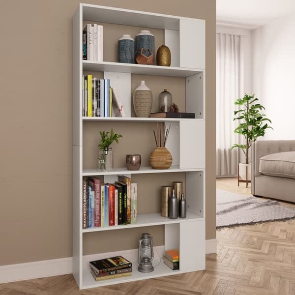 vidaXL bogskab/rumdeler 80 x 24 x 159 cm spånplade hvid -  Bogskabe & reoler