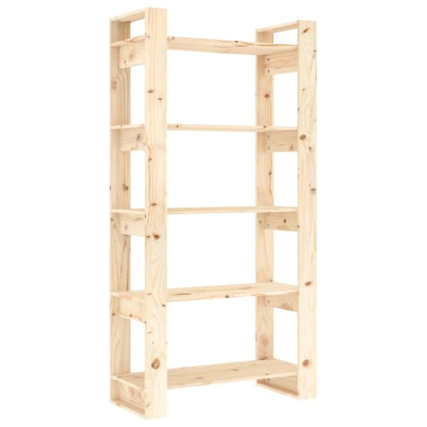 vidaXL bogreol/rumdeler 80x35x160 cm massivt fyrretræ - Bogskabe & reoler