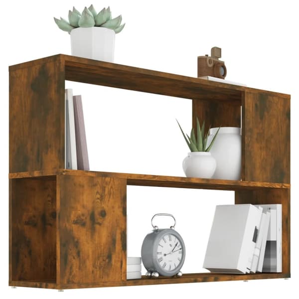 vidaXL bogreol 100x24x63 cm konstrueret træ røget egetræsfarve - Bogskabe & reoler
