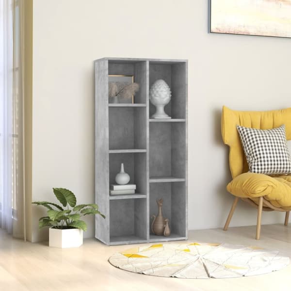 vidaXL Kirjahylly betoninharmaa 50x25x106 cm tekninen puu -  Kirjahyllyt