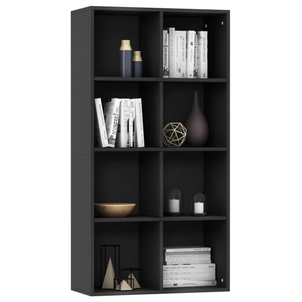 vidaXL bogreol/skænk 66x30x130 cm konstrueret træ sort -  Bogskabe & reoler