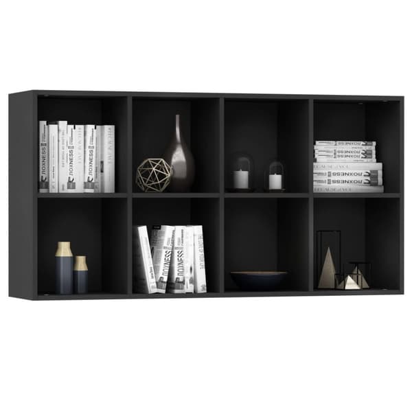 vidaXL bogreol/skænk 66x30x130 cm konstrueret træ sort -  Bogskabe & reoler