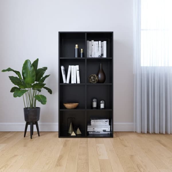 vidaXL bogreol/skænk 66x30x130 cm konstrueret træ sort -  Bogskabe & reoler