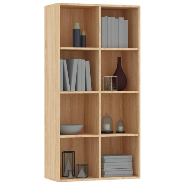 vidaXL bogreol/skænk 66x30x130 cm konstrueret træ sonoma-eg -  Bogskabe & reoler