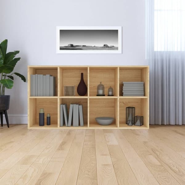 vidaXL bogreol/skænk 66x30x130 cm konstrueret træ sonoma-eg -  Bogskabe & reoler