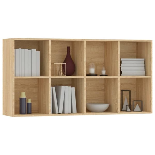 vidaXL bogreol/skænk 66x30x130 cm konstrueret træ sonoma-eg -  Bogskabe & reoler