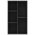 Pikkukuva 5 / 11: vidaXL Kirjahylly/senkki musta 50x25x80 cm tekninen puu -  Kirjahyllyt