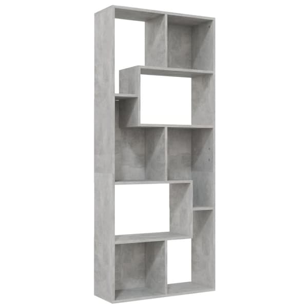 vidaXL bogreol 67x24x161 cm konstrueret træ betongrå -  Bogskabe & reoler