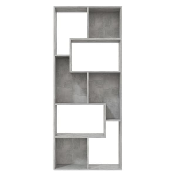 vidaXL bogreol 67x24x161 cm konstrueret træ betongrå -  Bogskabe & reoler