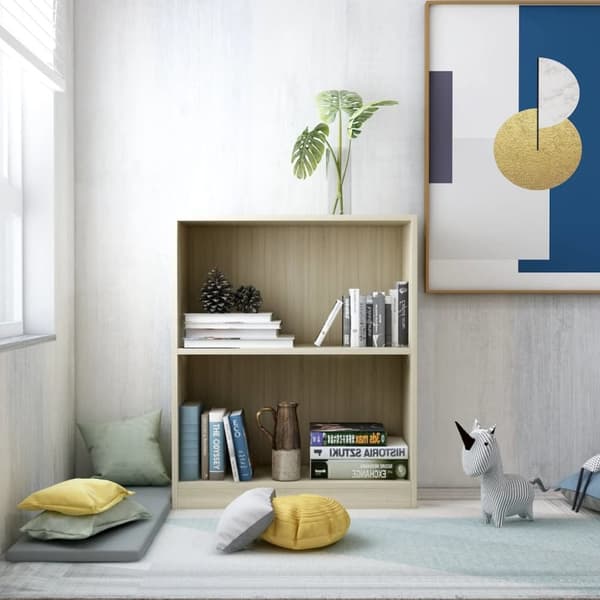 vidaXL bogreol 60x24x76 cm konstrueret træ sonoma-egetræsfarvet -  Bogskabe & reoler