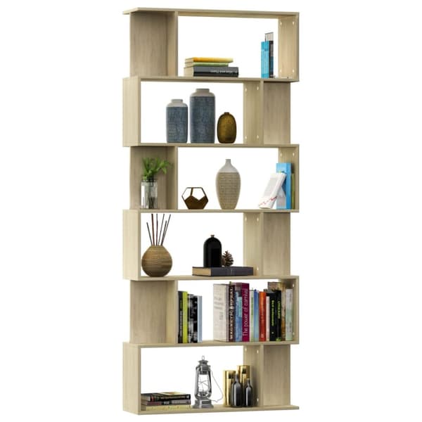 vidaXL bogskab/rumdeler 80x24x196 cm spånplade sonoma-egetræsfarvet - Bogskabe & reoler