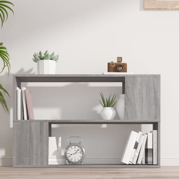 vidaXL bogreol 100x24x63 cm konstrueret træ grå sonoma-eg -  Bogskabe & reoler