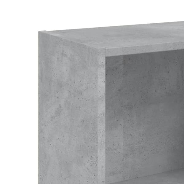 vidaXL Bokhylla 3 hyllor betonggrå 40x24x109 cm konstruerat trä - Bokhyllor & fristående hyllor